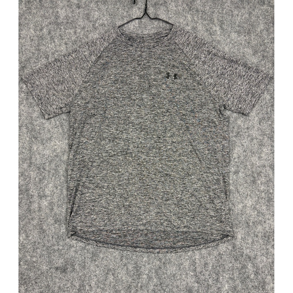 Under Armour Mens Tech Tee Grey Heather Space Dye Training T-Shirt Large